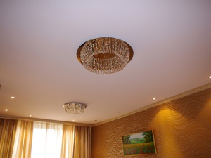 Тканевый натяжной потолок в зал Тканевый натяжной потолок в зал